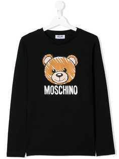 Moschino Kids толстовка с принтом медведя