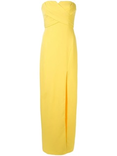 Aidan Mattox draped front bandeau gown