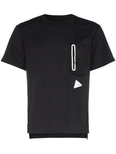 And Wander Hybrid zip pocket T-shirt