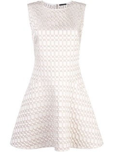 Josie Natori jacquard fit and flare dress