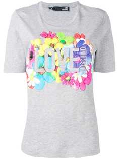 Love Moschino floral logo T-shirt