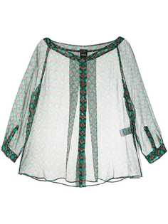 Aspesi прозрачная блузка с рисунком