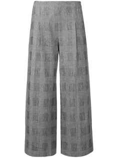 Chalayan cropped checked trousers