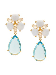 Bounkit Jewelry 2-in-1 quartz & agate drop earrings