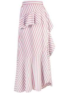 Derek Lam 10 Crosby юбка миди с запахом и оборками