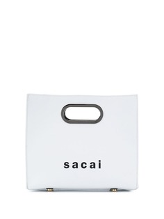 Sacai сумка-тоут с контрастным логотипом