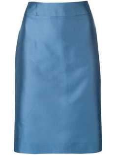 Emporio Armani юбка-карандаш с эффектом металлик