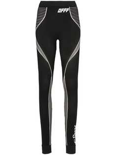 Off-White трикотажные легинсы с завышенной талией