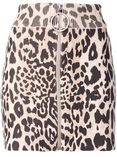 Paco Rabanne юбка мини с леопардовым принтом
