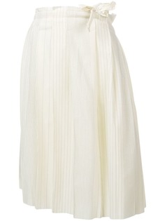 Maison Flaneur плиссированная юбка в полоску