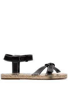 Loewe black Gate knotted leather sandals