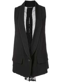 Ann Demeulemeester жилет с кружевными вставками