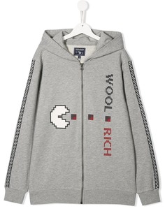 Woolrich Kids logo pacman printhoodie