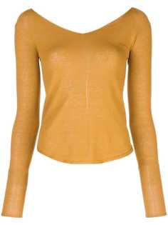 Lemaire джемпер с широким V-образным вырезом