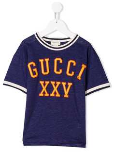 Gucci Kids футболка с вышитым логотипом