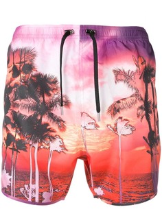 Neil Barrett плавательные шорты с изображением пальм
