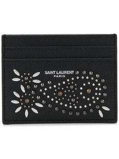 Saint Laurent картхолдер с заклепками