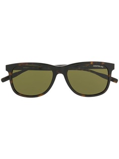 Montblanc солнцезащитные очки в черепаховой оправе