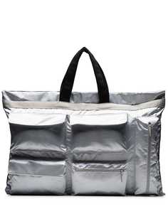 Raf Simons x Eastpak silver Punk Poster print multi pocket tote