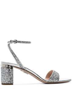 Miu Miu 65 Glitter block sandals
