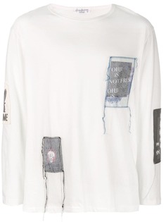 Yohji Yamamoto футболка с вышивкой