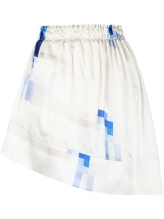 Paco Rabanne асимметричная юбка с рисунком в виде пикселей