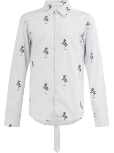 Delada floral striped shirt