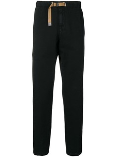 White Sand belted slim-fit trousers