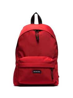 Balenciaga red Explorer dual compartment backpack