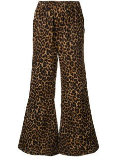 Mes Demoiselles leopard flared trousers