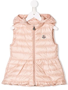 Moncler Kids дутый жилет с капюшоном