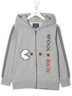 Woolrich Kids logo zipped hoodie