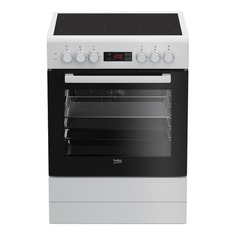 Электрическая плита BEKO FSM67300GWS, стеклокерамика, белый