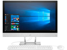 Моноблок HP Pavilion 24-r104ur White 4GU09EA (AMD Ryzen 3 2200U 2.5 GHz/8192Mb/1Tb + 128Gb SSD/No ODD/Radeon Vega 3/Wi-Fi/Bluetooth/Cam/23.8/1920x1080/Windows 10)