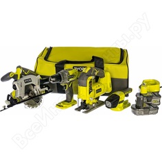 Набор аккумуляторных инструментов ryobi r18ck4a-252s 5133003579