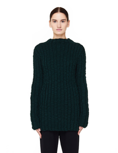 Зеленый шерстяной свитер Ann Demeulemeester