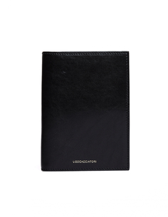 Черный кожаный кошелек Passport UGO Cacciatori