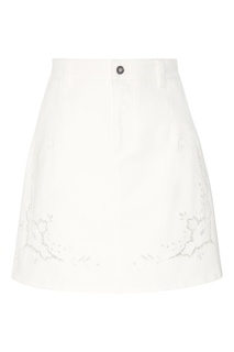 Белая юбка с вышивкой Stella Mc Cartney