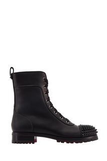 Кожаные ботинки с шипами TS Croc Christian Louboutin