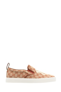 Слипоны с вышивкой Gucci