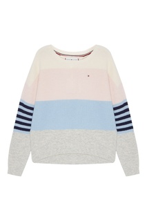 Шерстяной контрастный джемпер Tommy Hilfiger Kids