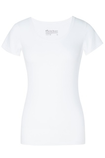Белая базовая футболка из хлопка Bread&Boxers