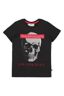 Черная футболка с отделкой Philipp Plein Kids