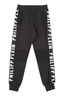 Черные брюки с логотипами Philipp Plein Kids