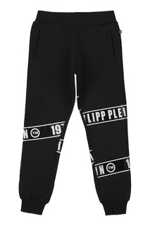Черные брюки с манжетами Philipp Plein Kids