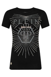 Черная футболка с кристаллами Philipp Plein