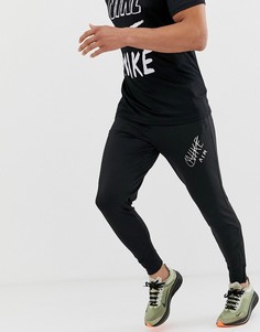 Черные суженные книзу джоггеры с логотипом-галочкой Nike Running - Черный