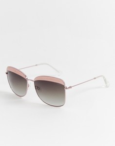 Розовые солнцезащитные очки в квадратной оправе Esprit - Розовый