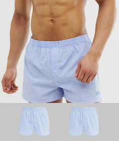 Набор из 2 пар тканых боксеров синего цвета BOSS - Синий