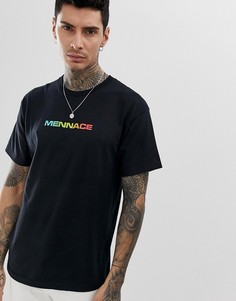 Черная футболка с логотипом на спине Mennace - Черный